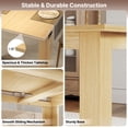 thumbnail image 5 of Hawsaiy 59–77" Extendable Farmhouse Dining Table for 6–8, Rectangular Space-Saving Kitchen Table with Hidden Leaf for Dining & Work, Natural, 5 of 9