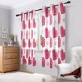 thumbnail image 6 of 2 Panels Set Blackout Curtains Thermal Insulated Sun Protection Room Darkening Drapes for Bedroom Heart-shaped Rose Pattern, 6 of 6