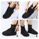 thumbnail image 5 of Unique Bargains 1 par Unisex Impermeable Reutilizable Lluvia Cubrezapatos Botines altos Botas antideslizantes Negro Talla M, 5 of 7