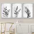 thumbnail image 4 of PixonSign Framed Wall Art Set Black and White Leaves Silhouette Decorative Shapes Prints Nature Modern Art Rustic Relax/Calm Warm for Living Room, Bedroom, Office - 16"x24"x3 White, 4 of 5