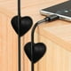 thumbnail image 2 of 16 clips adhesivos para cables, organizador de cables de escritorio, clips con forma de corazón para la gestión de cables, clips para cables de carga, 2 of 7