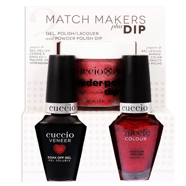 Kit de baño para uñas Cuccio Colour Matchmakers Plus Chakra, 3 unidades, tamaño grande