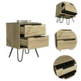 thumbnail image 4 of 22" Light Oak Two Drawer Nightstand, 4 of 5