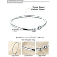 thumbnail image 7 of U7 Women Silver Bangle Simple Polished Fashion Solid Cuff Bangle Christmas Birthday Mother's Day Gift, 7 of 7