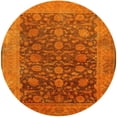 thumbnail image 1 of Ahgly Company Indoor Round Mid-Century Modern Neon Orange Area Rugs, 7' Round, 1 of 1