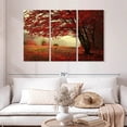 thumbnail image 2 of Elephant Stock Red Tree Autumn Wall Art - Horizontal Multi Panel Canvas - Living Room Wall Decor - Floral And Botanical Multi Panel - Red And Brown Decor - 50" x 32", 2 of 8