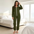 thumbnail image 5 of VBVC Women's Zip Up Hoodie Onesie Jumpsuit , Casual Long Sleeve Romper For Women , Ladies' Soft Fall Winter Pajamas with Pockets, S-2XL, 5 of 7