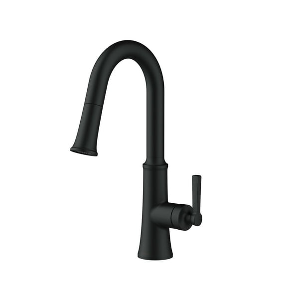 Gerber D150579 Northerly 1.75 GPM Single Hole Pull Down Kitchen Faucet - Black
