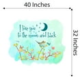 thumbnail image 4 of Watercolor Decal I Love You To The Moon And Back Bedroom Wall Decal for Children Moon Stars Flowers & Birds Colorful Art Cute Themed Room Décor - Size: 40 In x 32 In, 4 of 5