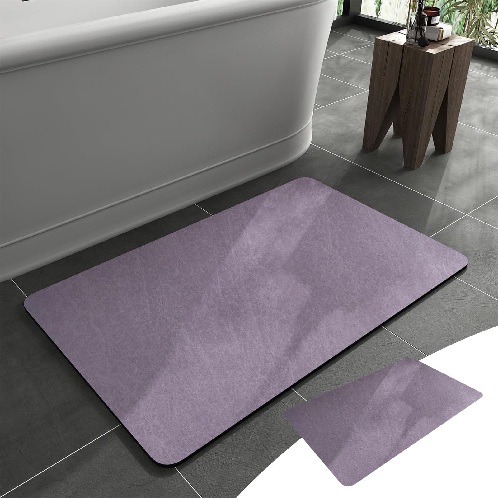 Parutta Tapis De Séchage Pour Comptoir De Cuisine, Tapis En Pierre De Diatomée à Séchage Rapide, Ultra Absorbant, Antidérapant, Résistant à La Chaleur, 40 X 30 Cm, Marbre Blanc