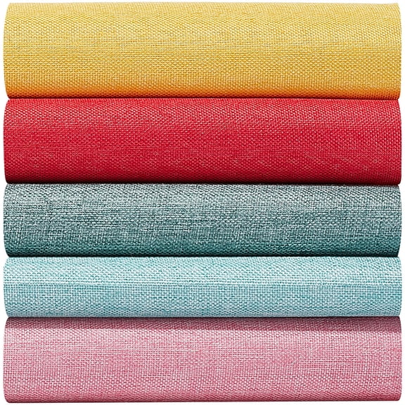 10Pcs 5 Colors 13.7x11.8In Book Cloth Line Fabric Surface Paper Backed Bookcover Notebook Wraps Books Covers DIY