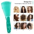 thumbnail image 7 of Detangling Hair Brush Wide Tooth Comb Set for Black Natural Curly Wet Dry Thick Long Hair Afro American Type 3a-4c, Comfortable Grip Easy to Clean, 7 of 7