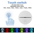 thumbnail image 2 of 7 Colors 3D Illusion Light Lamp Auto Gradual Changing 3D Night Light | Home Room Decoration Table Lamp| Christmas Birthday Gift (Soccer Led Light), 2 of 5