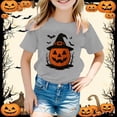 thumbnail image 2 of CONZONE Halloween Little Boys Tshirts Short Sleeve Pumpkin Graphic Tees for Boys Crew Neck Spooky Season Cute Tops, 2 of 4