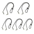thumbnail image 1 of 5pcs Servilletas de papel Cordón Clip Comida Babero Toalla Toallas Cadena Cordón flexible Servilletero ajustable para adultos (Negro), 1 of 8