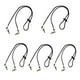 thumbnail image 1 of 5pcs Servilletas de papel Cordón Clip Comida Babero Toalla Toallas Cadena Cordón flexible Servilletero ajustable para adultos (Negro), 1 of 8