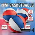 thumbnail image 3 of 3-Pack Rubber Mini Basketballs 7-Inch with Pump, For Mini Hoops & Pool & Arcade Game Basketballs, – Indoor/Outdoor, Kids & Toddlers, 3 of 10