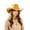 Yellow, variant on QWERTY Classic Western Cowboy Hat Wide Brim Outdoor Sun Hat Fashionable Style