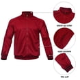 thumbnail image 3 of Men's Tracksutis 2 Piece Full Zip Running Jogging Sweatsuits Set with Drawstiring-Burgundy，XXL, 3 of 5