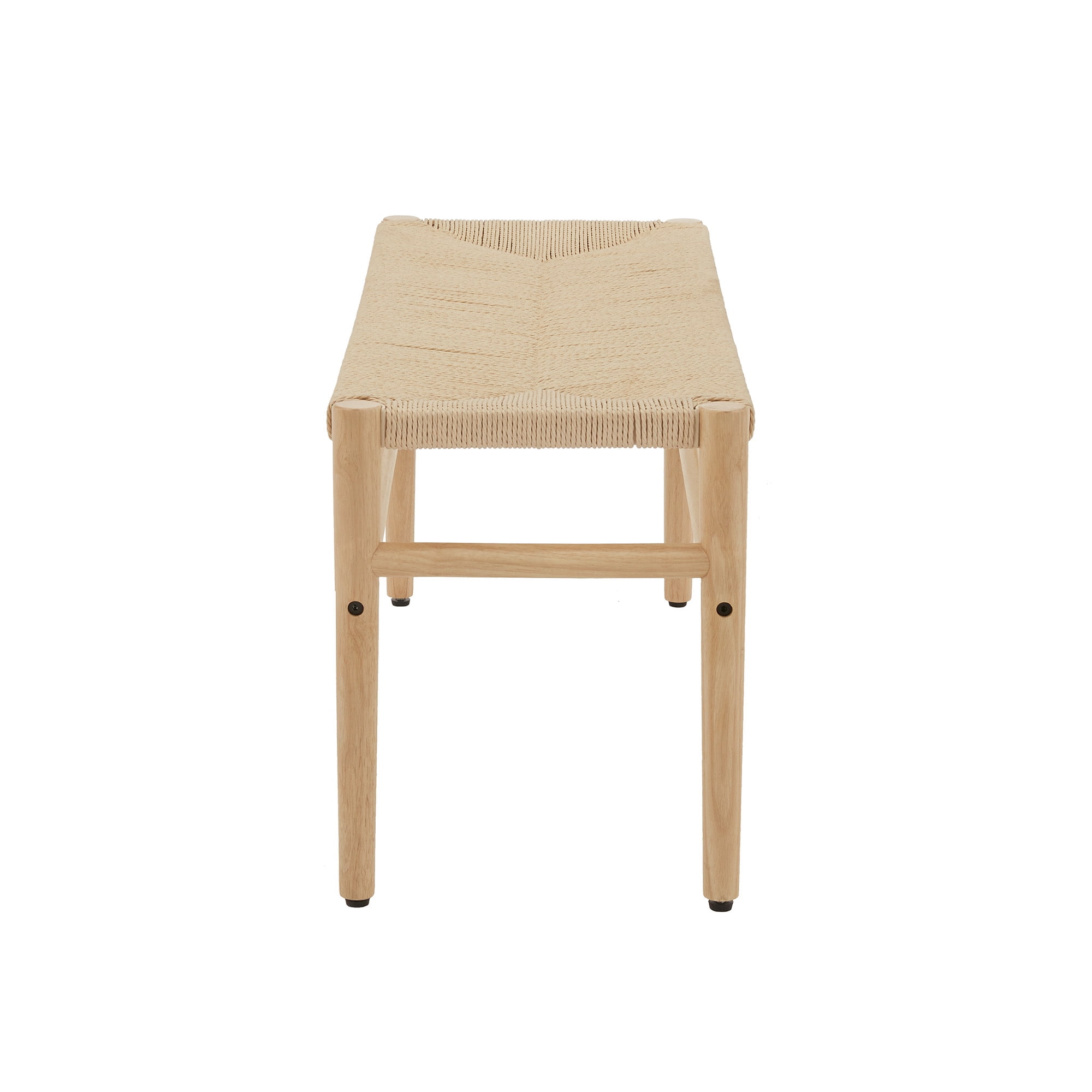 Weston Home Rovinj Solid Wood Bench with Weave Rope
