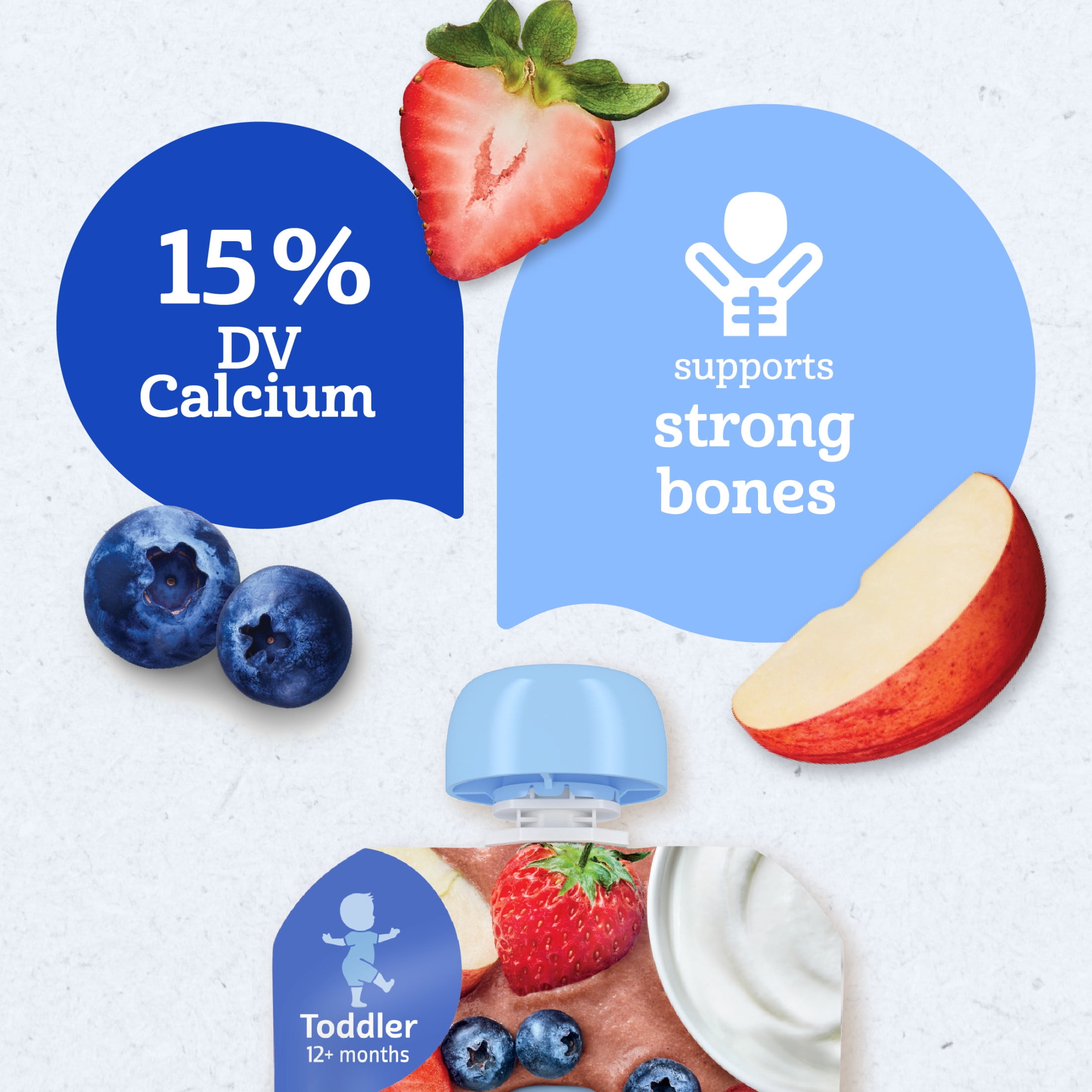 (4 pack) Gerber Snacks for Toddler Fruit & Yogurt, Very Berry, 3.5 oz Pouch