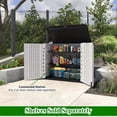 thumbnail image 6 of LEDMOMO White Classic European Style Outdoor Garden Storage Box with Weatherproof Plastic Cabinet, 6 of 10