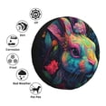 thumbnail image 4 of Sikiie Colorful Patterned Rabbit PVC Leather Spare Tire Wheel Cover Spare Tire Cover, for Car Truck SUV Camper Trailer Universal Fit(14-17in)-16 inch, 4 of 6