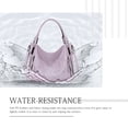 thumbnail image 3 of KL928 Large Purses for Women PU Leather Shoulder Handbags Crossbody Hobo Tote Bags (Taro Purple), 3 of 7