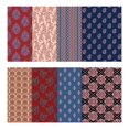 thumbnail image 2 of Soimoi 8 Pc Fat Quarter Bundle,Asian Block Prink AjrakhPrint 18"x 22"DIY Patchwork-100% CottonPre-Cut Quilting Fabric Red, Blue Black, 2 of 7