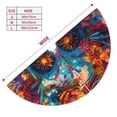 thumbnail image 3 of Lsque Colorful Floral Skull A Print Christmas Tree Skirt, Tree Skirt with Ties or Velcro, Perfect for Holiday Decorations, Halloween, and New Year-30", 3 of 7