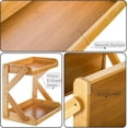 thumbnail image 4 of shiyou-2-Tier Coffee Station Organizer, Bamboo Kitchen Counter Shelf, Countertop Spice Condiment Rack Syrup Storage Holder, Tea Station Stand for Coffee Bar Accessories, Office, Home, Desktop, 4 of 4