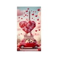 thumbnail image 2 of 2026 Valentine's Day Door Curtain Decoration, Love Hanging Flag With Heart Patterns & Sturdy Hanging Rings, For Home Front Door Bedroom Door Living Room Entrance Valentine's Day, 2 of 6