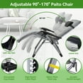 thumbnail image 4 of VECUKTY XXL Zero Gravity Chair Lounge Chair, 550lb Capacity 33-Inch Padded, Folding Outdoor Recliner for Patio, Lawn, Indoor, Grey, 4 of 10