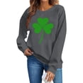 thumbnail image 6 of St. Patrick's Day Sweatshirt for Women Crewneck Long Sleeve Classic Solid Shamrock Graphic Relaxed Fit Comfy Cotton Blend Irish Holiday Clothes, 6 of 6
