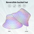 thumbnail image 4 of Kdxio Reflective Bucket Hat - Fish Scale1 Print Bucket Hat for Men,Women, 4 of 9
