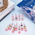 thumbnail image 4 of 32pcs Random Label Resin Wine Bottle Charms Bottle Charm Resin Charms with Iron Loop Earring Necklace Keychain Dangles, 4 of 9