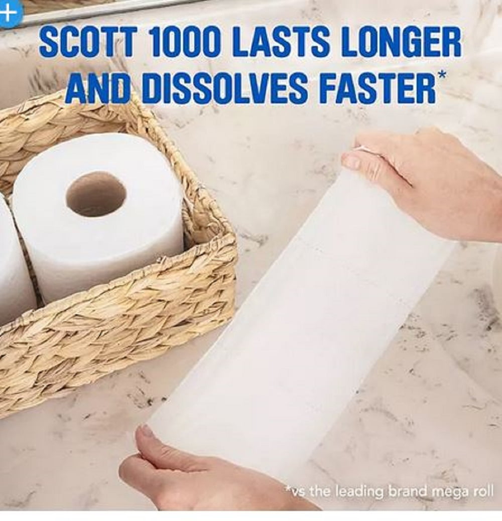 Scott Brand Rapid Dissolve Bathroom Pack - 1100 Unscented 1-ply