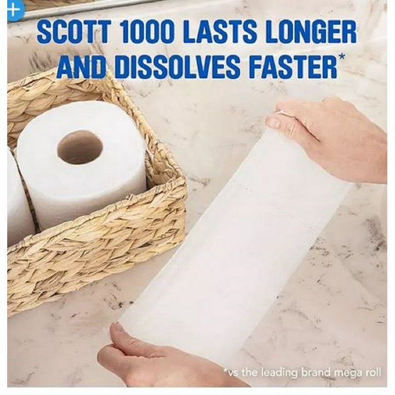 Scott Brand Rapid Dissolve Bathroom Pack - 1100 Unscented 1-ply