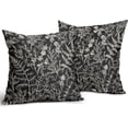 thumbnail image 2 of Black Pillow Covers 18x18 Set of 2 Vintage Floral Botanical Print Spring Flower Plant Pattern Decorative Throw Pillow Cases Outdoor Farmhouse Decor for Home Sofa Couch Bed, 2 of 7