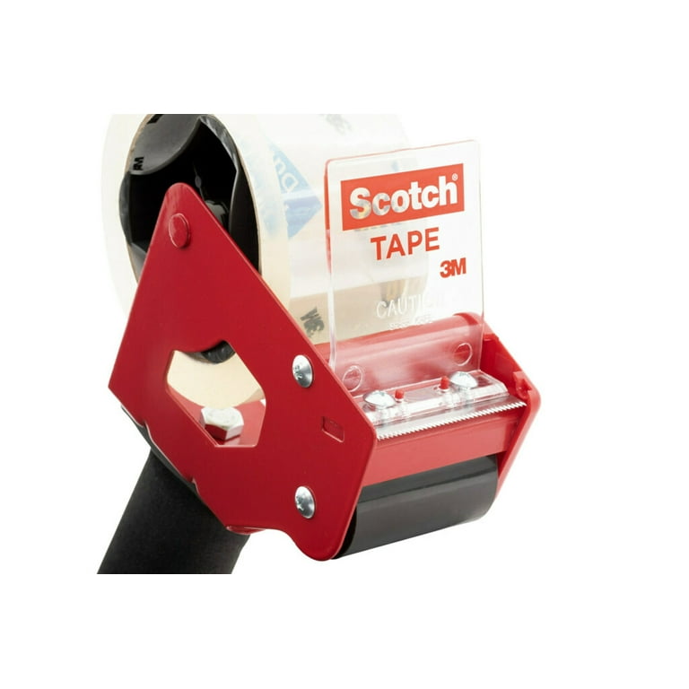 Scotch Heavy Duty Packaging Tape Dispenser, Black and Red, No Tape Included