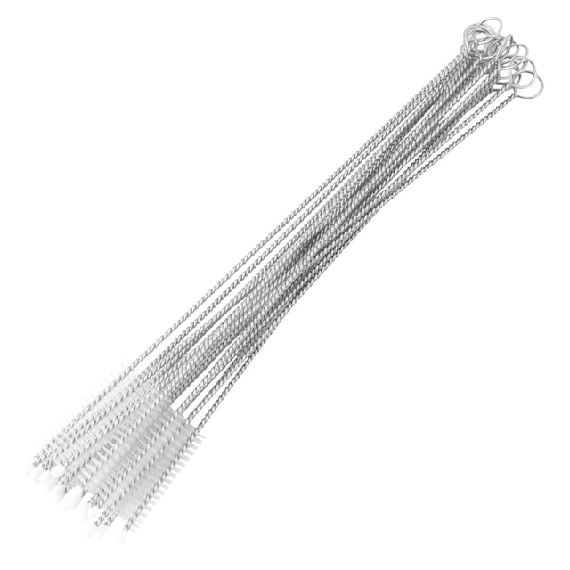 20 biberones de acero inoxidable para bebé, vaso de agua, pajita, cepillo limpiador