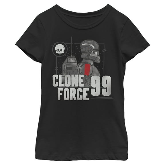 Girl's Star Wars: The Bad Batch Clone Force 99  Graphic Tee Black X Small