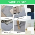 thumbnail image 3 of Tripumer 1 Pcs L-Shaped Bath Mat Bathroom Floor Rugs Corner Shower Mat for Square Shower bathroom White, 3 of 8