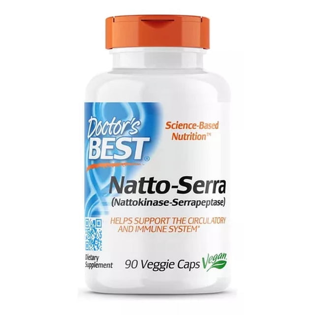 Enzimas Doctor's Best Natto-serra Y Calcio 29mg 90 Cápsulas