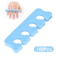 thumbnail image 2 of Tignapoo 100 Pcs Blue EVA Sponge Toe Separators - Nail Art Tools for Manicure & Pedicure, Perfect for Home or Salon Use, Comfortable and Practical for Easy Nail Polish Application, 2 of 6