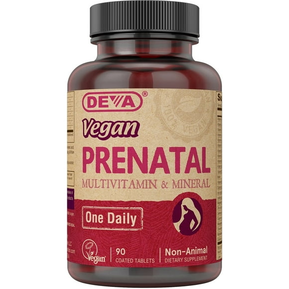 Deva Nutrition - Vegan Prenatal Multivitamin & Mineral One Daily - 90 Coated Tablet(s)