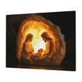 thumbnail image 3 of CozyNet The Nativity Scene Glowing Soft Light Illuminating Mary, Joseph & Baby Jesus In A Manger Wall Art Prints With Frame Canvas Perfect for Living Room & Bedroom, Wall Decor 16"x20", 3 of 10