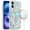 Blue Floral, variant on For iPhone 16 6.1 inch Magnetic Double Layer IMD Design Case - Floral B