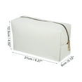 thumbnail image 2 of Unique Bargains 1 Pc Durable Solid Color Cosmetic Bag White, 2 of 5
