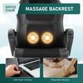 thumbnail image 5 of Lida Massage Ergonomic Swivel Faux Leather Black Office Chair, 5 of 13